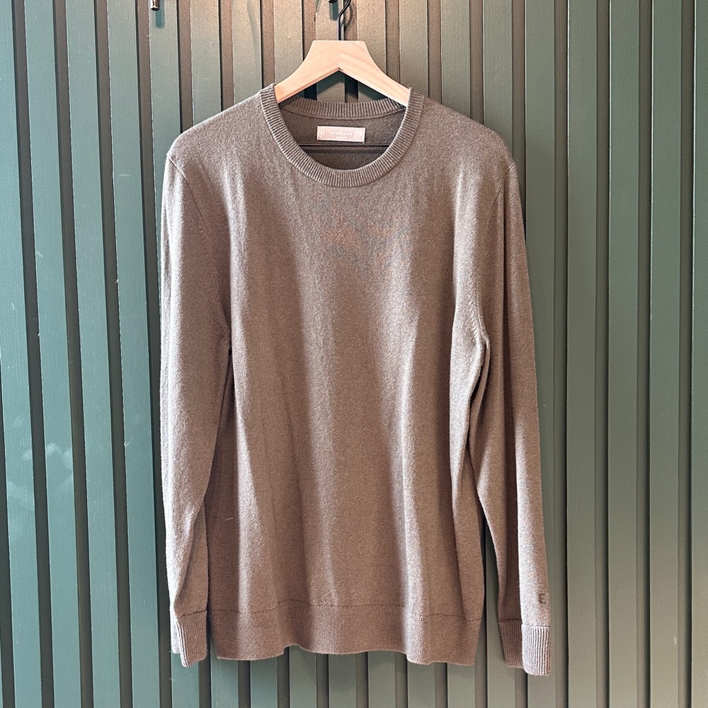 Everlane Men's warm Brown Crewneck Sweater